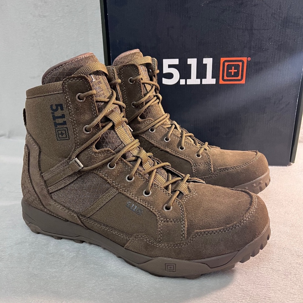 5.11 Tactical A/T 6-Inch Non-Zip Boots, Style 12440 Dark Coyote Size 14.0 R